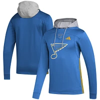 Men's adidas Blue St. Louis Blues Refresh Skate Lace AEROREADY Pullover Hoodie