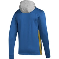 Men's adidas Blue St. Louis Blues Refresh Skate Lace AEROREADY Pullover Hoodie