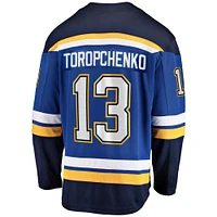Men's Fanatics Alexey Toropchenko Blue St. Louis Blues Home Breakaway Jersey