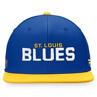 Men's Fanatics Blue/Gold St. Louis Blues Iconic Color Blocked Snapback Hat
