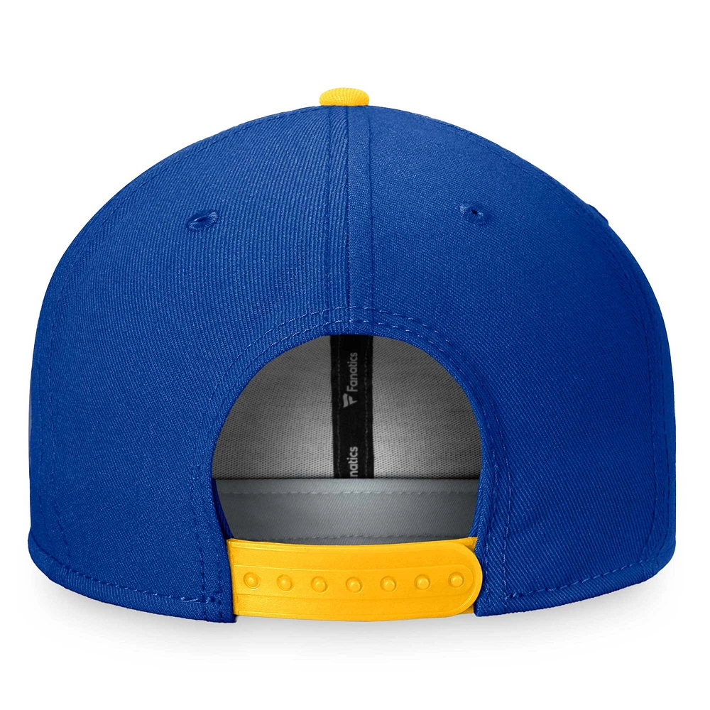 Men's Fanatics Blue/Gold St. Louis Blues Iconic Color Blocked Snapback Hat