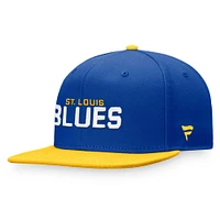 Men's Fanatics Blue/Gold St. Louis Blues Iconic Color Blocked Snapback Hat