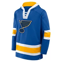 Men's Fanatics  Blue St. Louis Blues Inside Line Fleece Pullover Hoodie