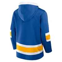 Men's Fanatics  Blue St. Louis Blues Inside Line Fleece Pullover Hoodie
