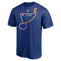 Men's Fanatics Brett Hull Blue St. Louis Blues Authentic Stack Retired Player Nickname & Number T-Shirt