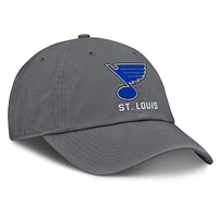 Men's Fanatics Charcoal St. Louis Blues Washed Adjustable Hat