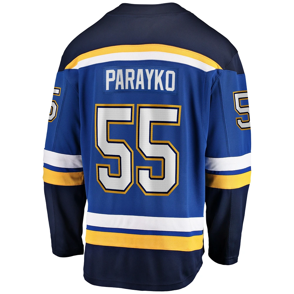 Men's Fanatics Colton Parayko Blue St. Louis Blues Home Breakaway Player Jersey