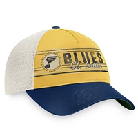 Men's Fanatics Gold/Royal St. Louis Blues True Classic Retro Trucker Snapback Hat