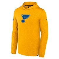 Men's Fanatics Gold St. Louis Blues Authentic Pro Pullover Hoodie