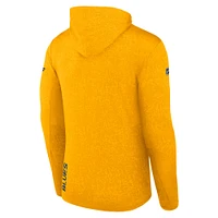 Men's Fanatics Gold St. Louis Blues Authentic Pro Pullover Hoodie