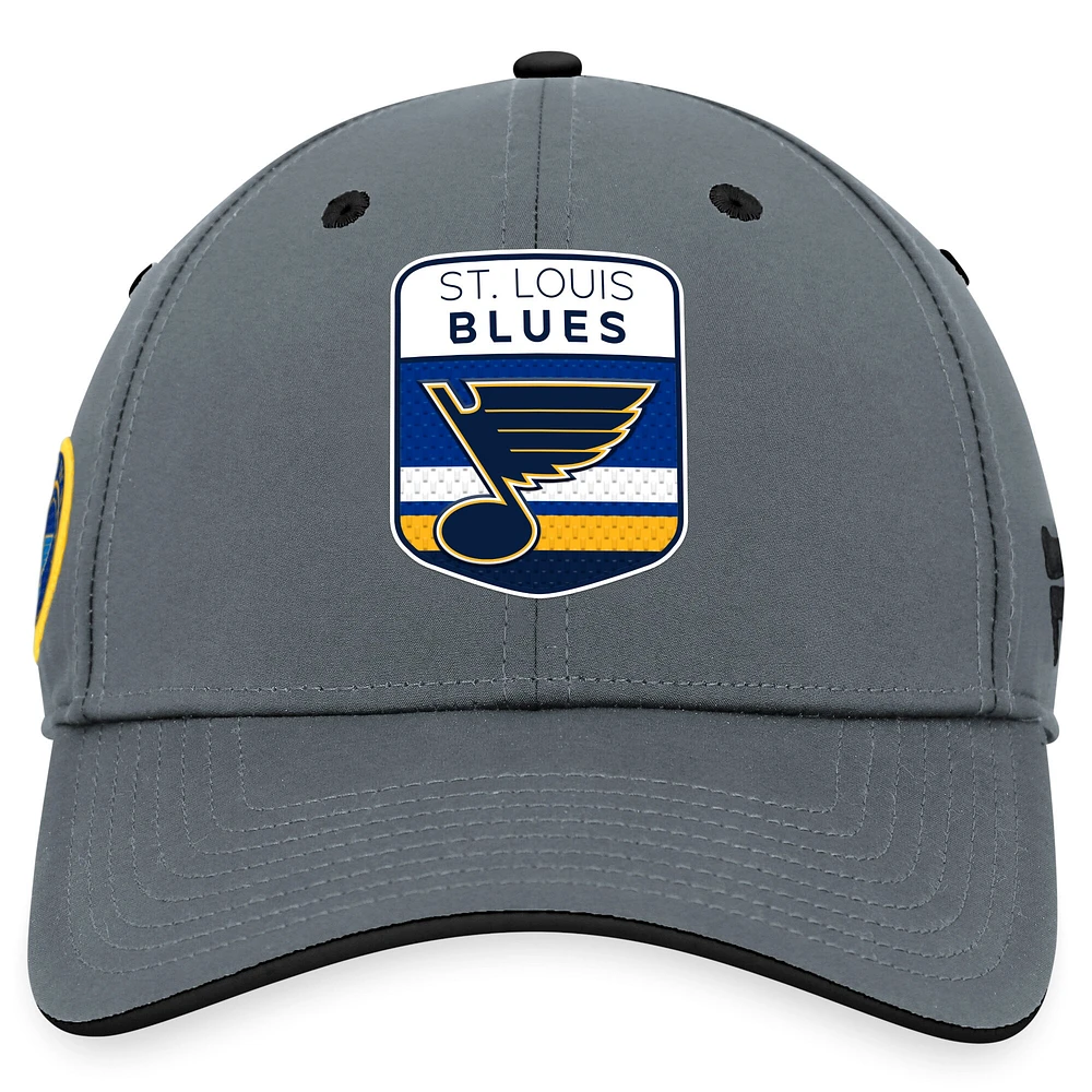 Men's Fanatics  Gray St. Louis Blues Authentic Pro Home Ice Flex Hat