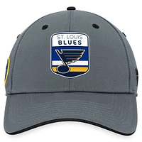 Men's Fanatics  Gray St. Louis Blues Authentic Pro Home Ice Flex Hat