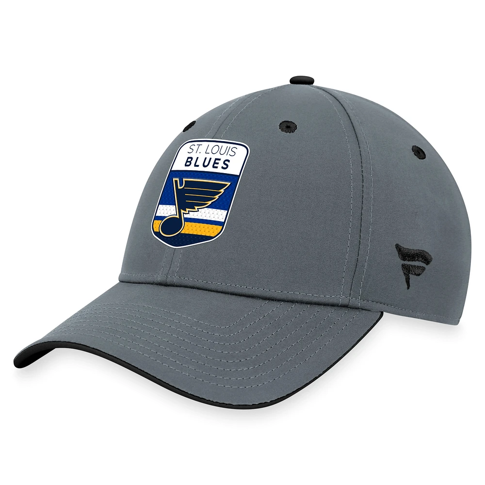 Men's Fanatics  Gray St. Louis Blues Authentic Pro Home Ice Flex Hat
