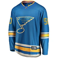 Men's Fanatics Jordan Binnington Blue St. Louis Blues Alternate Premier Breakaway Player Jersey