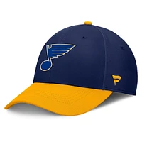 Men's Fanatics Navy/Gold St. Louis Blues Authentic Pro Rink Flex Hat