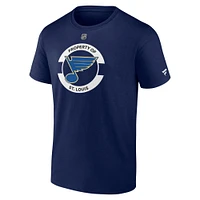 Men's Fanatics Navy St. Louis Blues Authentic Pro Core Secondary T-Shirt