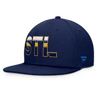 Men's Fanatics Navy St. Louis Blues Authentic Pro Rink Snapback Hat