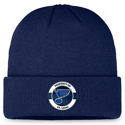 Men's Fanatics Navy St. Louis Blues Authentic Pro Training Camp Cuffed Knit Hat