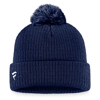 Men's Fanatics Navy St. Louis Blues Core Primary Logo Cuffed Knit Hat with Pom