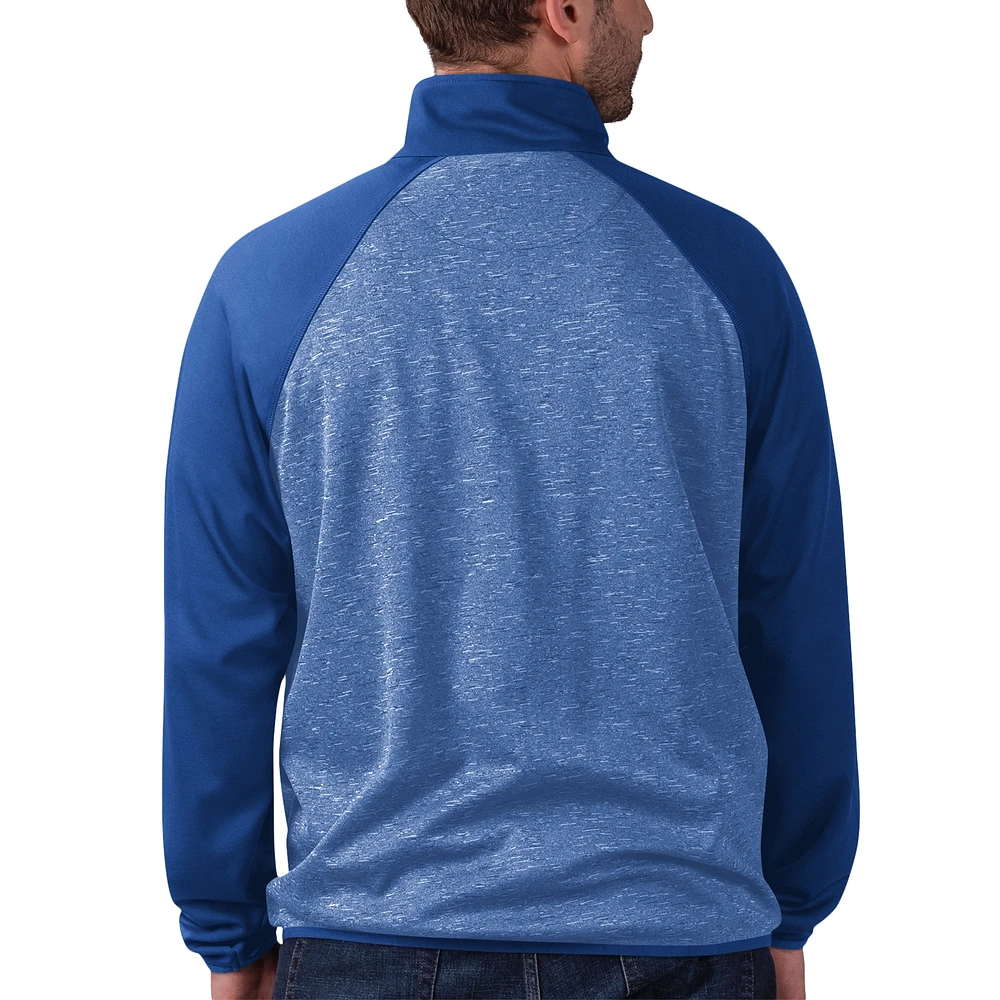 Veste de survêtement entièrement zippée G-III Sports by Carl Banks pour hommes, bleue, St. Louis Blues Runners raglan