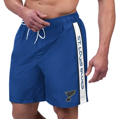 Maillot de bain G-III Sports by Carl Banks pour hommes, bleu, St. Louis Blues Streamline Volley