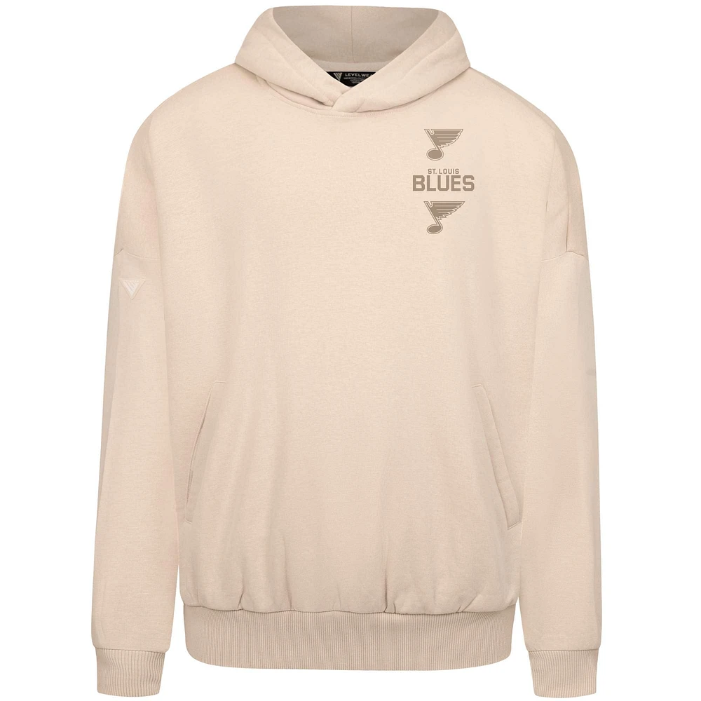 Sweat à capuche imprimé St. Louis Blues Contact Stamp pour homme de Levelwear Cream