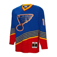 Men's Mitchell & Ness Brett Hull Blue St. Louis Blues  1995/96 Line Player Jersey