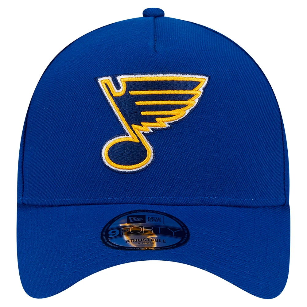 Men's New Era  Blue St. Louis Blues Core A-Frame 9FORTY Adjustable Hat