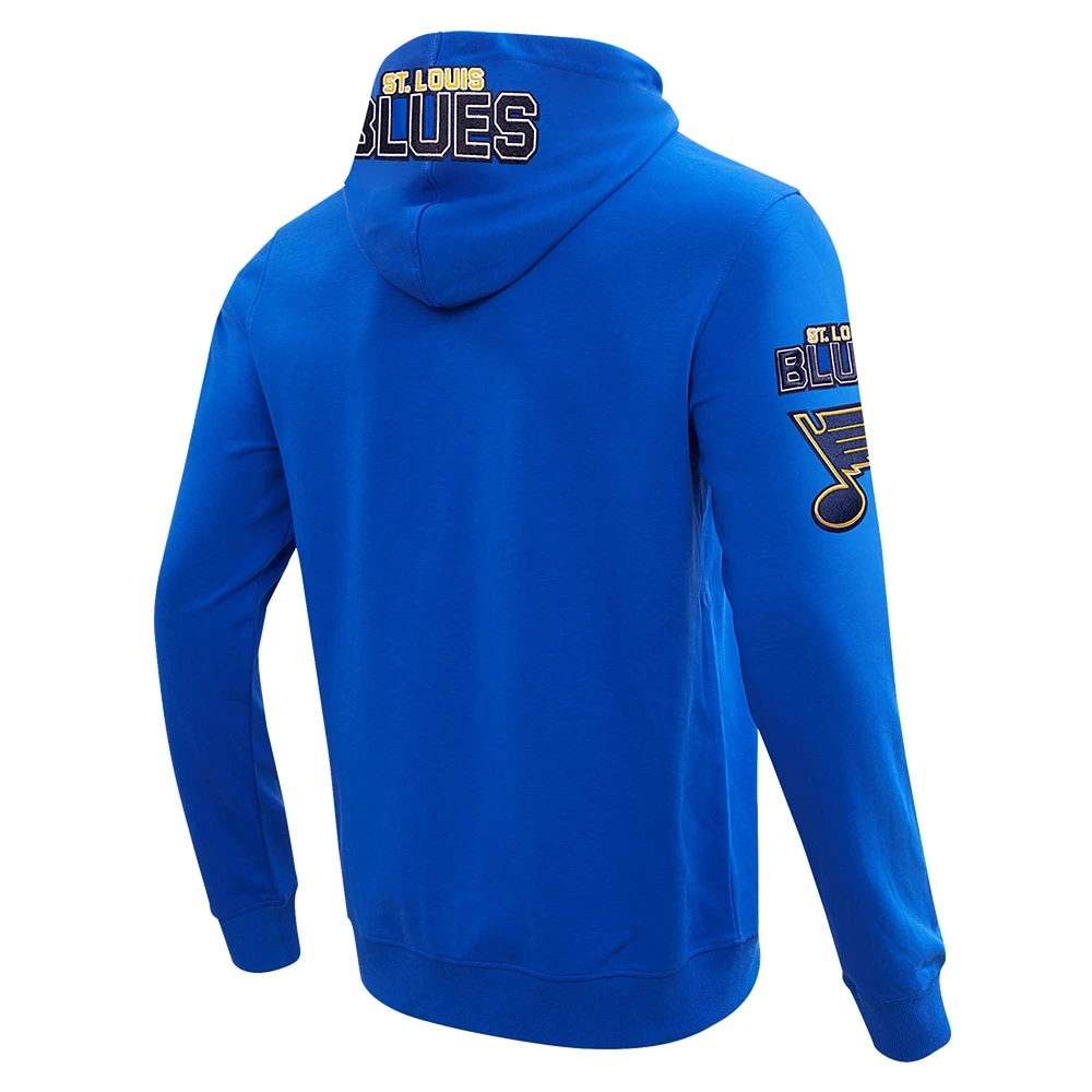 Men's Pro Standard Blue St. Louis Blues Classic Chenille Full-Zip Hoodie Jacket