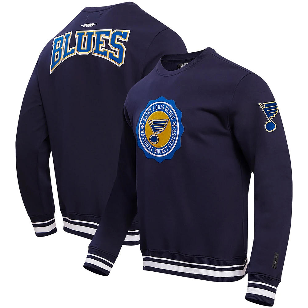 Men's Pro Standard Navy St. Louis Blues Crest Emblem Pullover Sweatshirt