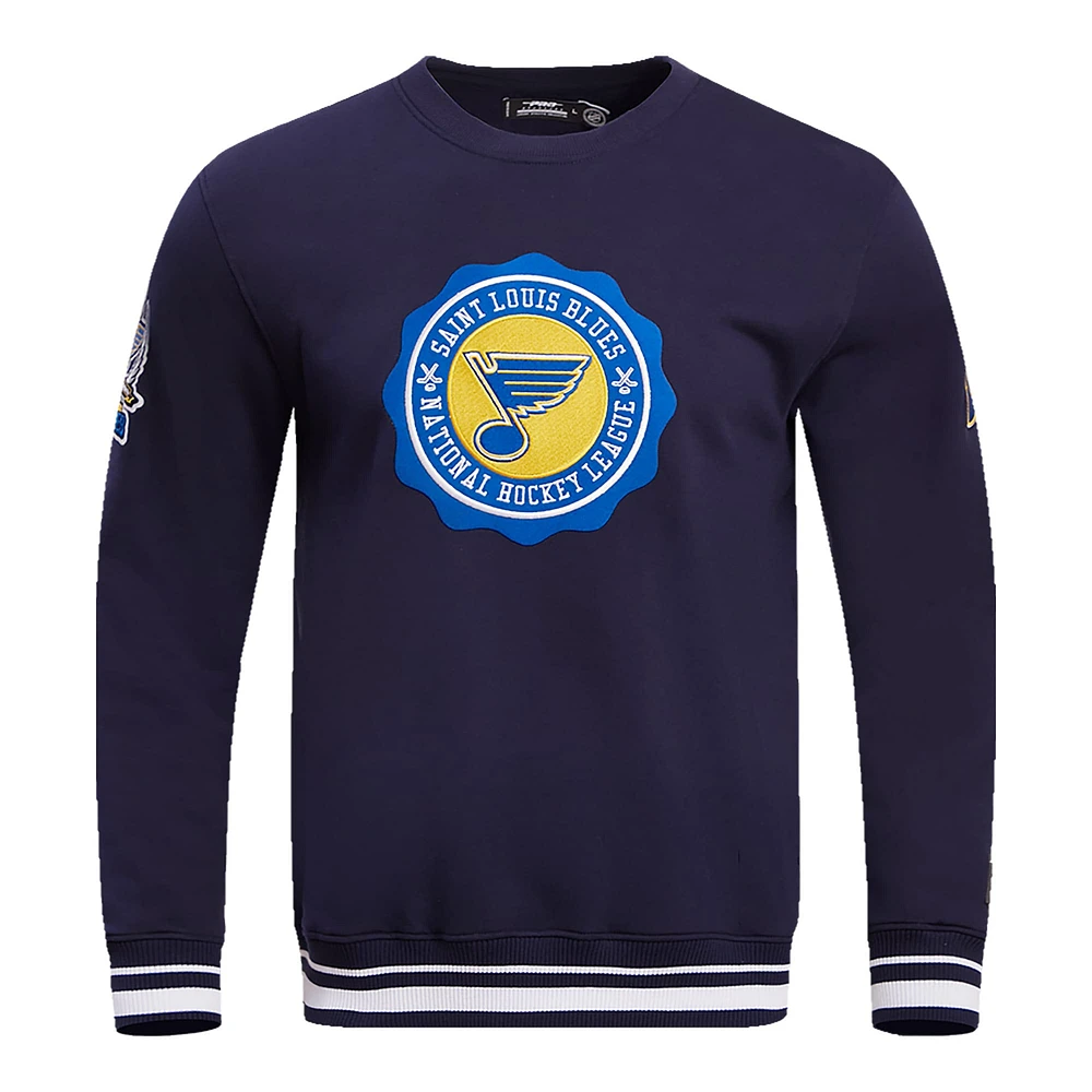 Men's Pro Standard Navy St. Louis Blues Crest Emblem Pullover Sweatshirt
