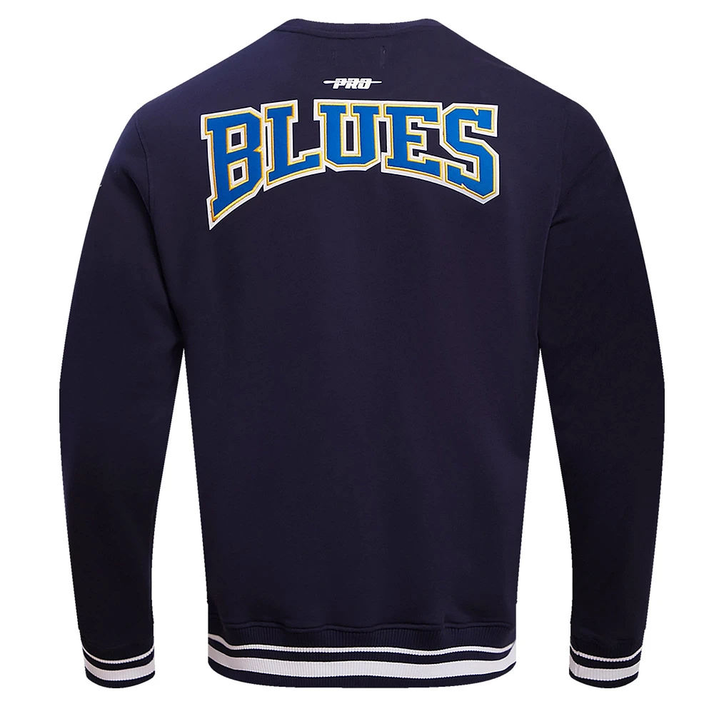 Men's Pro Standard Navy St. Louis Blues Crest Emblem Pullover Sweatshirt