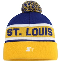 Men's Starter Gold/Blue St. Louis Blues Cuffed Knit Hat with Pom
