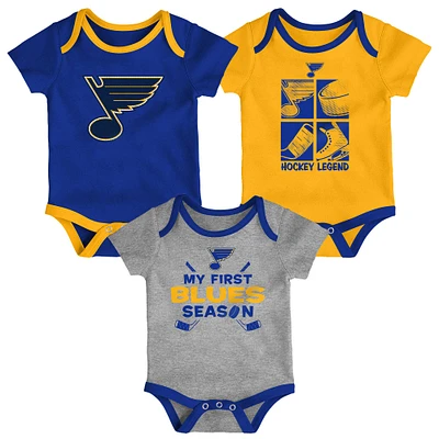 Ensemble de body trois pièces pour nouveau-né et bébé St. Louis Blues Legend