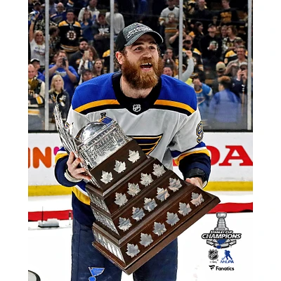 Ryan O'Reilly St. Louis Blues Unsigned 2019 Stanley Cup Champions Raising Conn Smythe Photograph