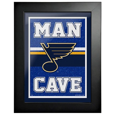 St. Louis Blues - 12'' x 16'' Man Cave Framed Artwork