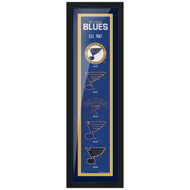 St. Louis Blues - 6'' x 22'' 'uvre d'art encadrée Team Heritage