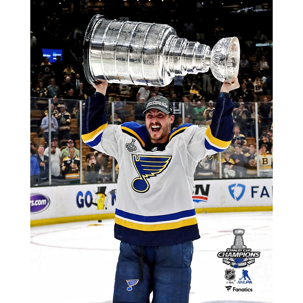 Tyler Bozak St. Louis Blues Unsigned 2019 Stanley Cup Champions Raising Photograph