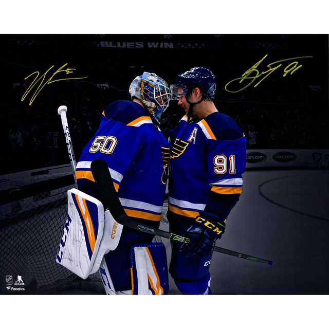Vladimir Tarasenko et Jordan Binnington St. Louis Blues autographié 16 "x 20" Spotlight photographie