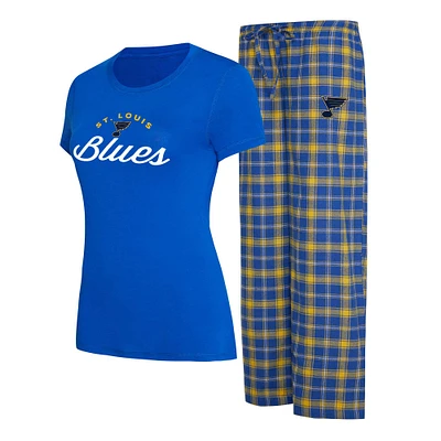 Women's Concepts Sport Blue/Gold St. Louis Blues Arctic T-Shirt & Pajama Pants Sleep Set