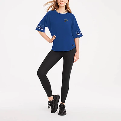 T-shirt surdimensionné DKNY Sport Blue St. Louis Blues Diana Tri-Blend pour femmes