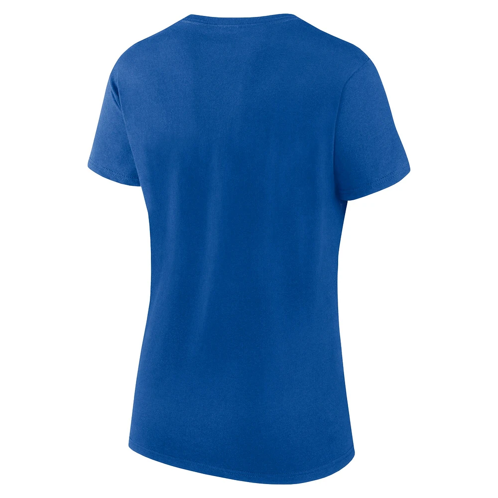 Ensemble t-shirt et short Fanatics bleu/gris St. Louis Blues Script pour femmes