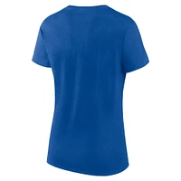 Ensemble t-shirt et short Fanatics bleu/gris St. Louis Blues Script pour femmes