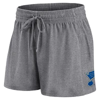 Ensemble t-shirt et short Fanatics bleu/gris St. Louis Blues Script pour femmes