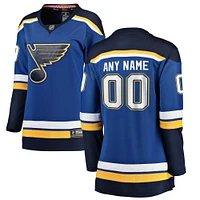 Women's Fanatics Blue St. Louis Blues Breakaway - Custom Jersey
