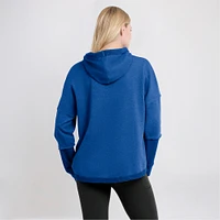 Women's Fanatics Heather Blue St. Louis Blues Lux Lounge Helmet Arch Pullover Hoodie