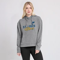 Women's Fanatics Heather Gray St. Louis Blues Script Favorite Pullover Hoodie