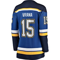Women's Fanatics Jakub Vrana Blue St. Louis Blues Home Breakaway Jersey