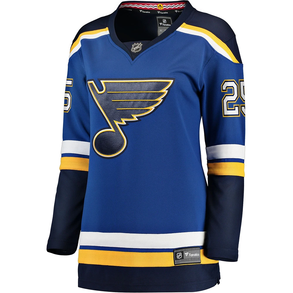Women's Fanatics Jordan Kyrou Blue St. Louis Blues Home Breakaway Player Jersey