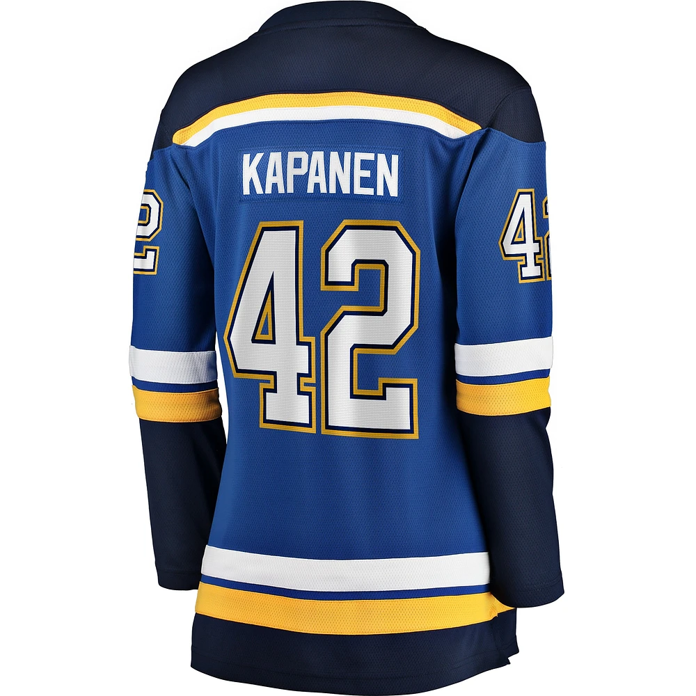 Women's Fanatics Kasperi Kapanen Blue St. Louis Blues Home Breakaway Player Jersey